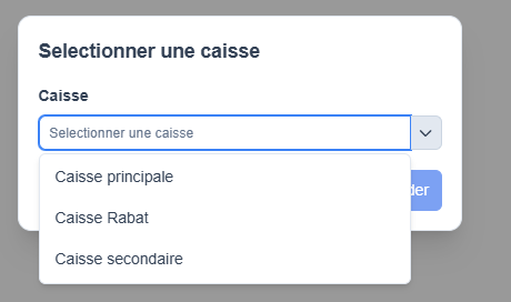 Sélection caisse