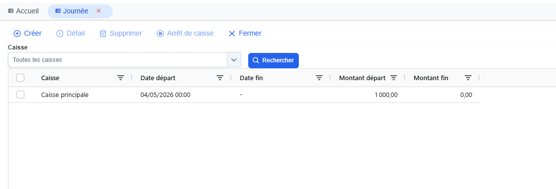 Liste journées