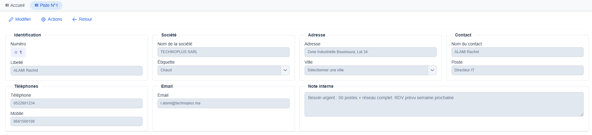 Fiche piste