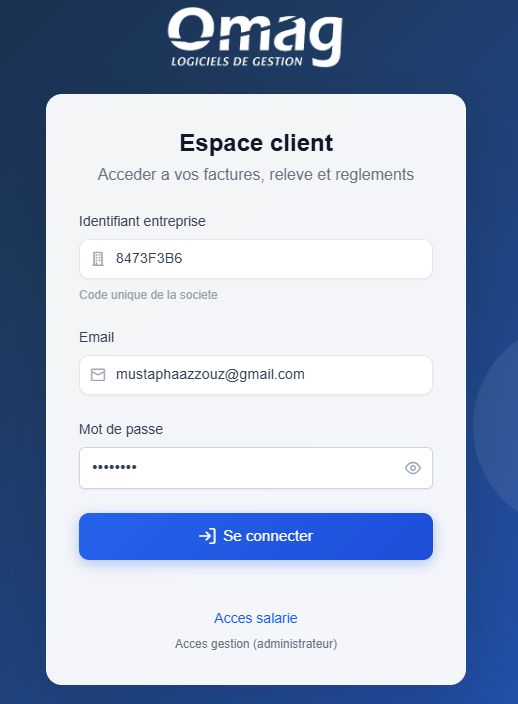 Login portail client