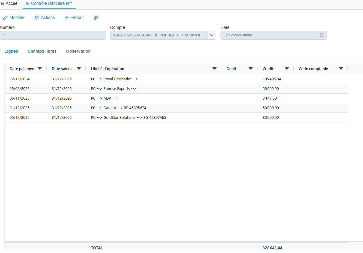 Fiche controle bancaire